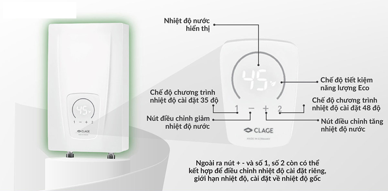 Máy nước nóng trực tiếp Clage CEX9 PLUS - Hàng chính hãng