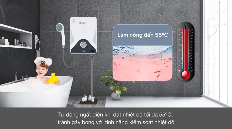 Máy nước nóng trực tiếp Kangaroo KG589GP - Hàng chính hãng