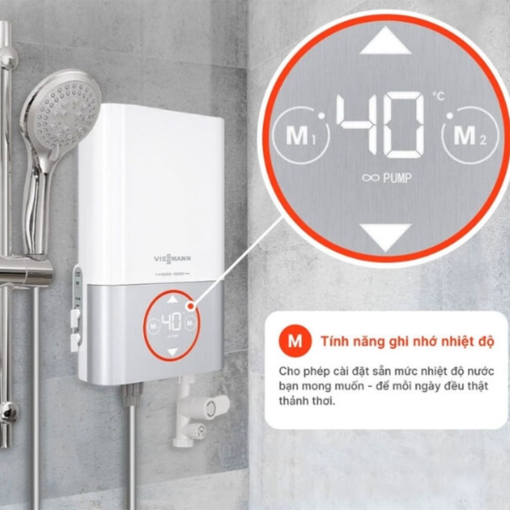 Máy nước nóng trực tiếp Viessmann Vitowell Easy D1 45P-V ( Có bơm) - Hàng chính hãng