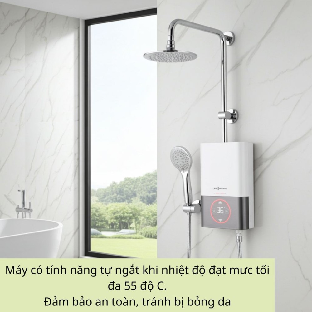 Máy nước nóng trực tiếp Viessmann Vitowell Easy D1 45P-V ( Có bơm) - Hàng chính hãng