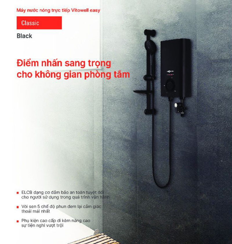 Máy nước nóng trực tiếp Viessmann C145-V Black - Hàng chính hãng