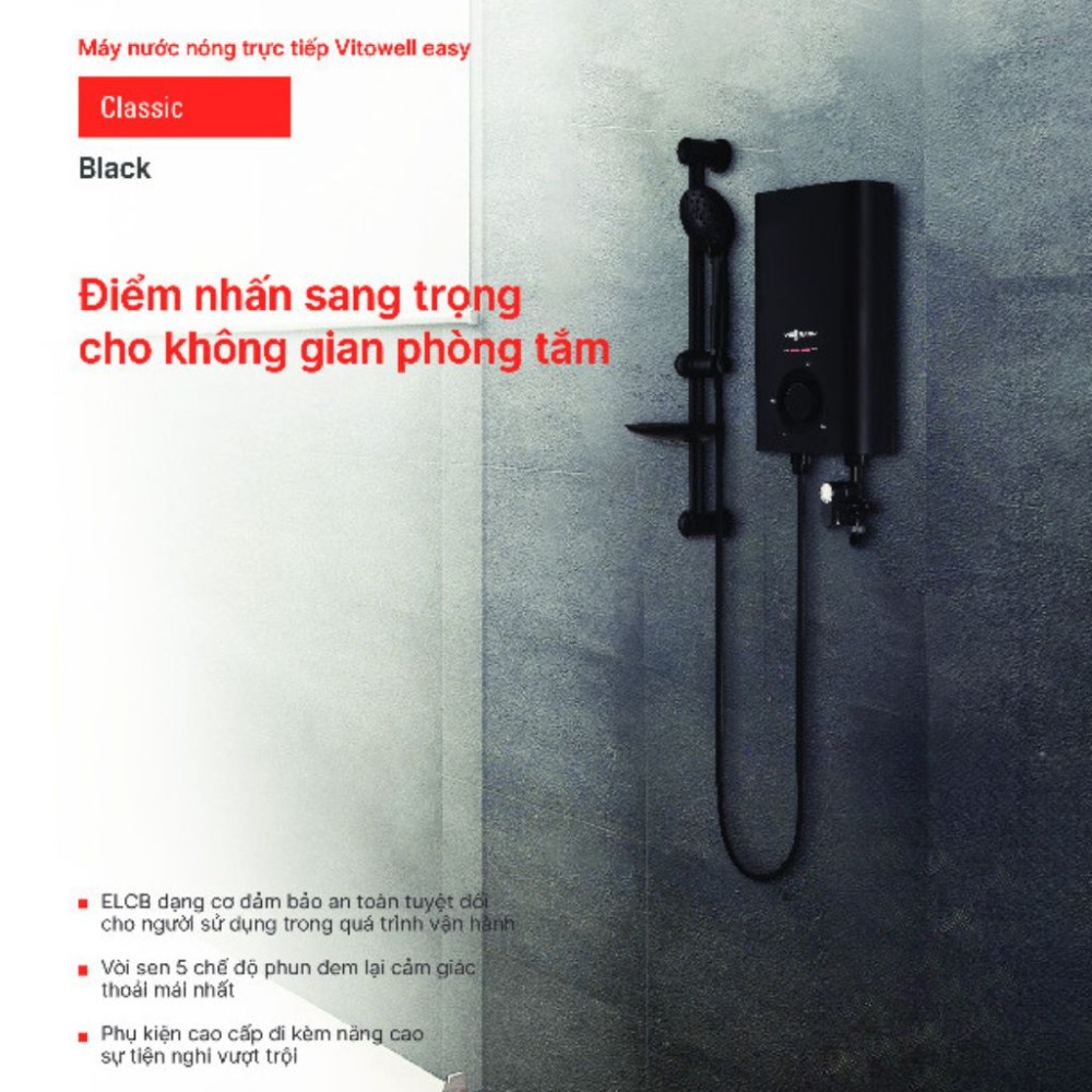 Máy nước nóng trực tiếp Viessmann Vitowell Easy Classic P145-V BLACK - Hàng chính hãng