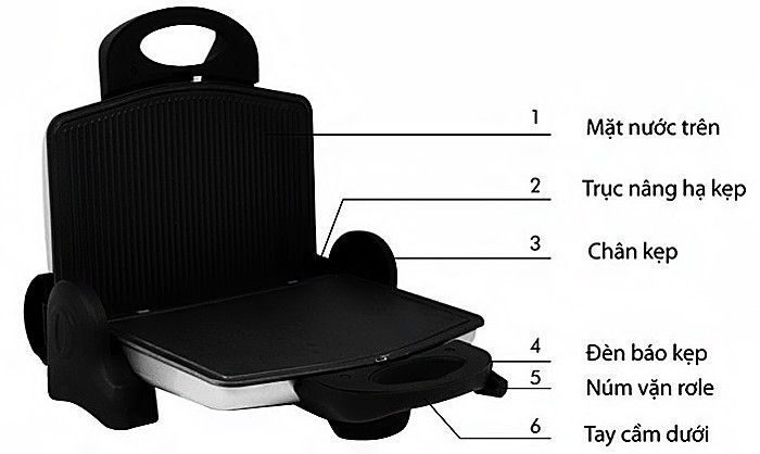 Kẹp nướng điện Tiross TS9653 - Hàng chính hãng