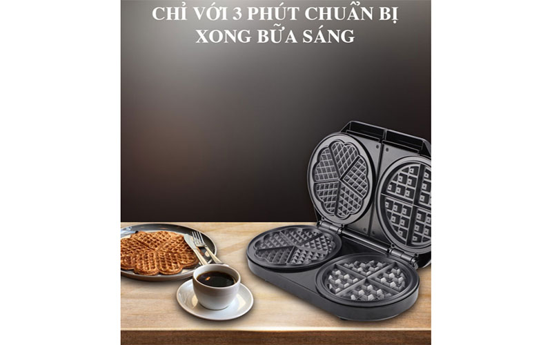 Máy nướng bánh đôi Waffe Tiross TS9671 - Hàng chính hãng