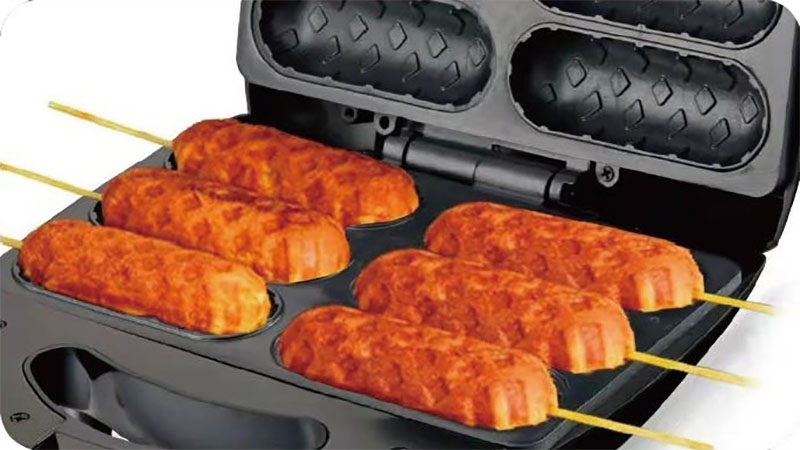 Máy nướng bánh hình xúc xích, bánh waffle Tiross TS9668 - Hàng chính hãng