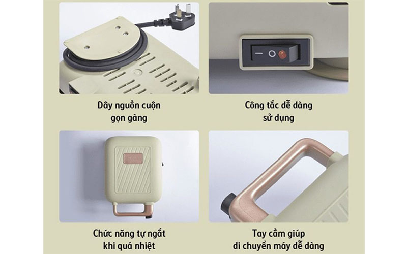 Các bộ phận của Máy nướng bánh mì 2 khay Bear DBC-C06M1