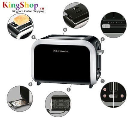 Máy nướng bánh mì Electrolux ETS3100 - Công suất 860W - Hàng chính hãng
