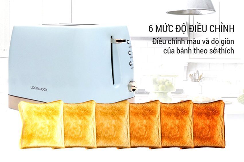 Máy nướng bánh mì Lock&Lock EJB221BLU - Hàng chính hãng
