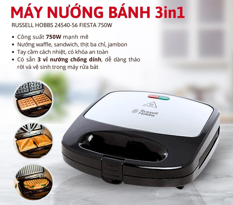 Máy nướng bánh mì Russell Hobbs 24540-56 Fiesta - Hàng chính hãng