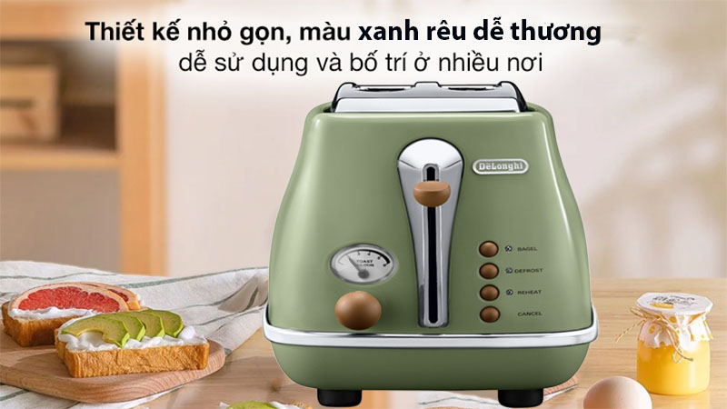 Máy nướng bánh mì Sandwich Delonghi CTOV2103.GR - Hàng chính hãng
