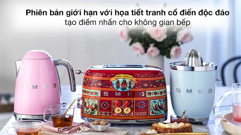 Máy nướng bánh mì Smeg D&G TSF01DGEU - Hàng chính hãng