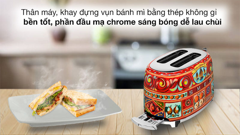 Máy nướng bánh mì Smeg D&G TSF01DGEU - Hàng chính hãng