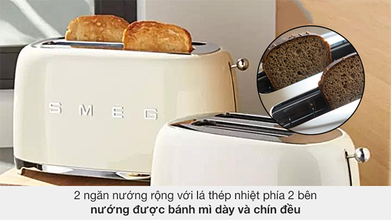 Máy nướng bánh mì Smeg TSF01 - Hàng chính hãng