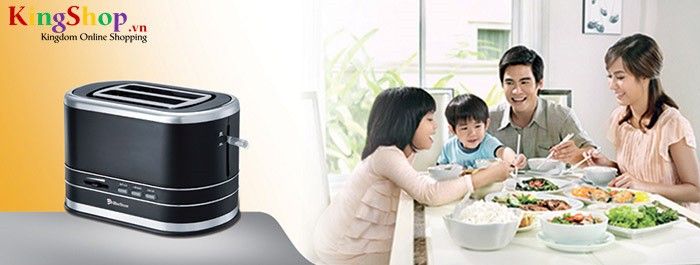 Máy nướng bánh mì BlueStone TTB-7133BK - Công suất 800W - Hàng chính hãng