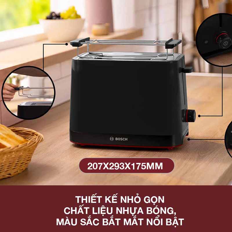 Máy nướng bánh mỳ Bosch TAT3M123 - Hàng chính hãng