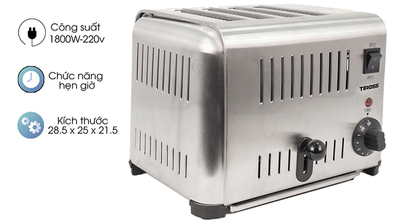 Máy nướng bánh mì Sandwich Tiross TS9666 - Hàng chính hãng