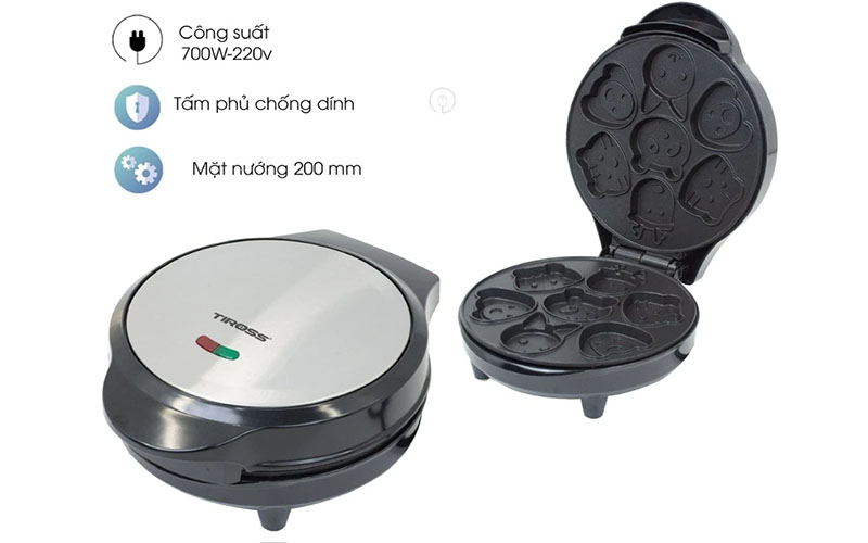 Máy nướng bánh snack Tiross TS9672 - Hàng chính hãng