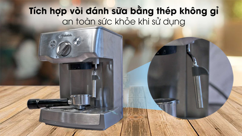 Thiết kế vòi đánh sữa của Máy pha cà phê Ariete 1324 AR0