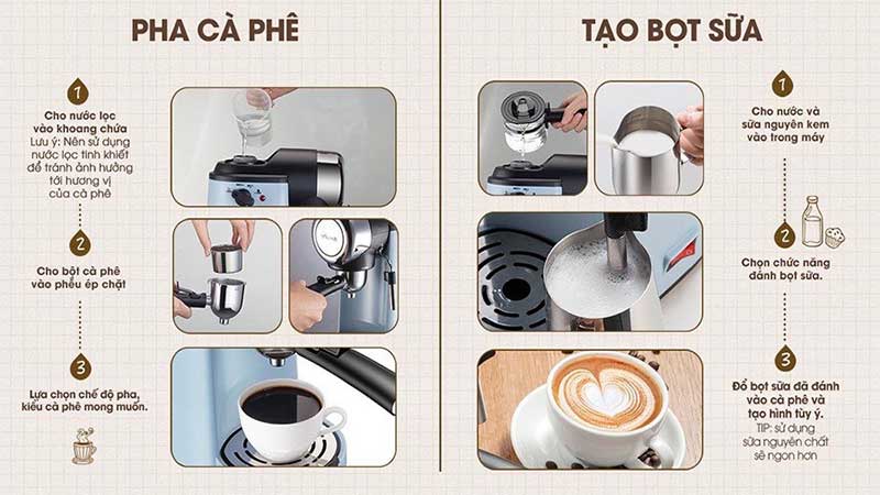 Máy pha cà phê Bear CF-B02V1 - Hàng chính hãng