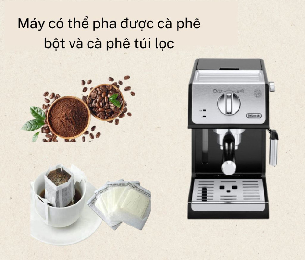 Máy pha cà phê Delonghi ECP33.21.BK - Hàng chính hãng