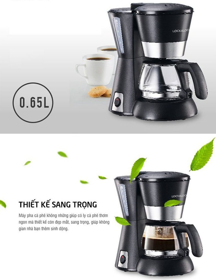 Máy pha cà phê Lock&Lock ELCM 210 - Hàng chính hãng