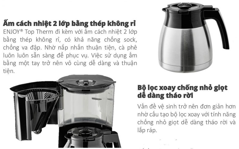 Máy pha cà phê Melitta Enjoy TopTherm - Hàng chính hãng