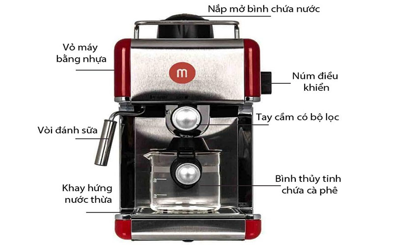 Máy pha cà phê Mishio MK05 - Hàng chính hãng