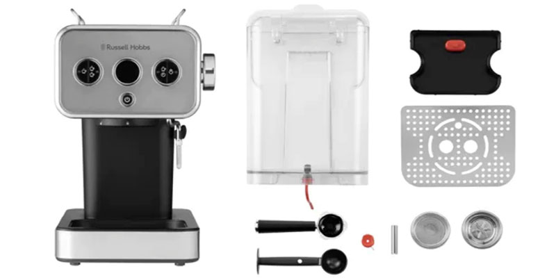 Máy pha cafe Russell Hobbs Espresso Distinctions 26452-56 1350W Màu Vàng Titanium - Hàng chính hãng