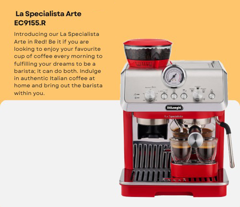 Máy pha cà phê DeLonghi EC9155.R - Hàng chính hãng