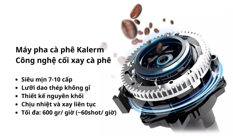 Máy pha cà phê tự động Kalerm E60L - Hàng chính hãng
