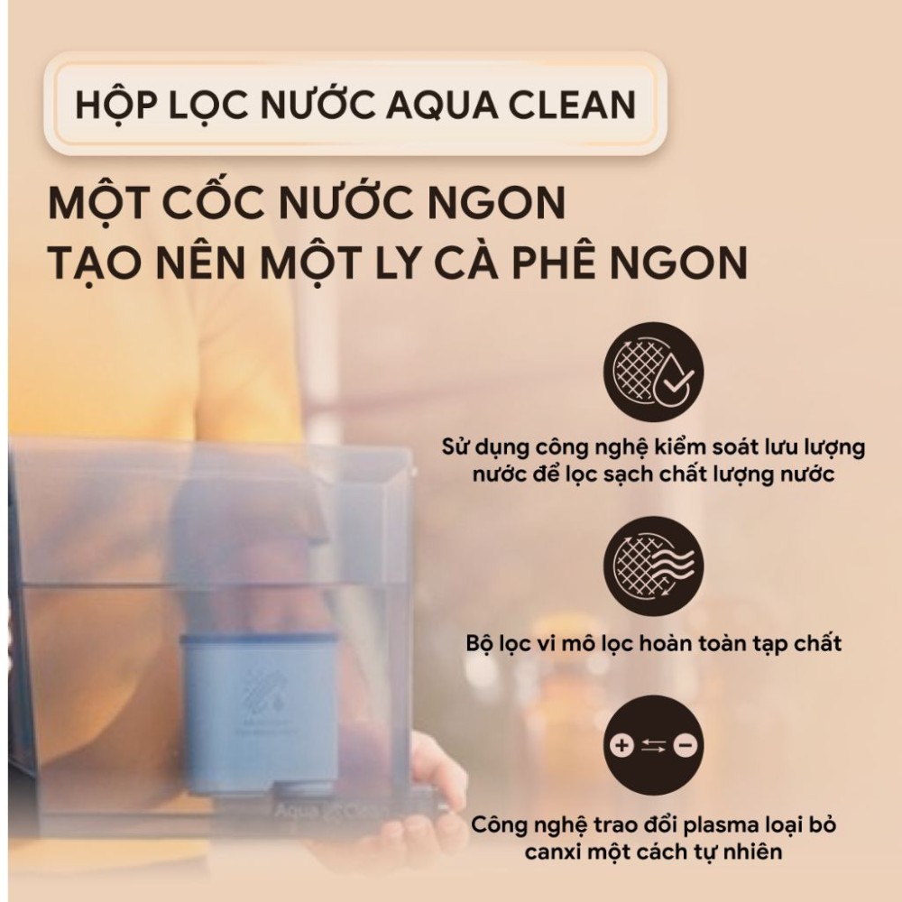 Làm sạch nước với công nghệ lọc thông minh, cho ra ly cà phê đậm vị