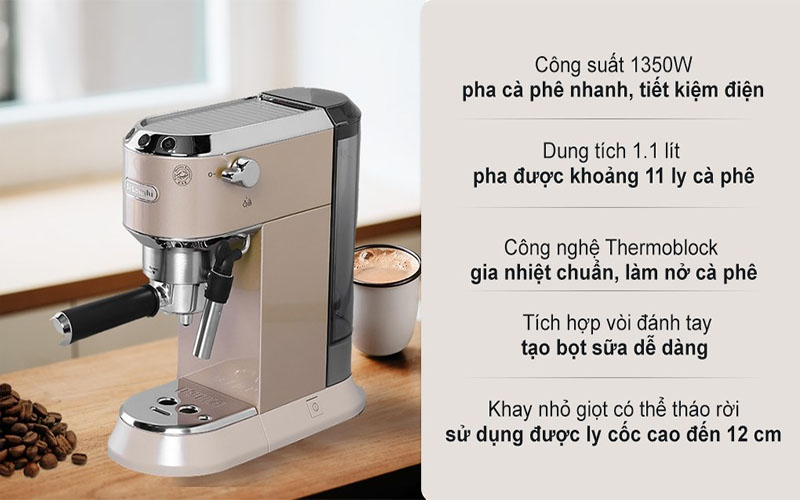 Máy pha cà phê tự động DeLonghi EC785.BG - Hàng chính hãng