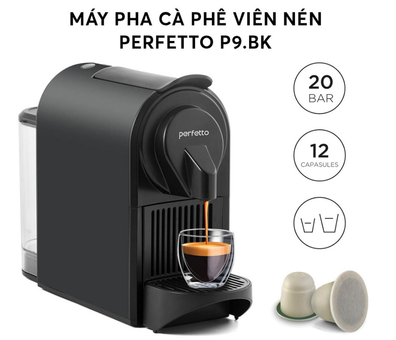 Máy pha cà phê viên nén Delonghi Perfetto P9.BK - Hàng chính hãng