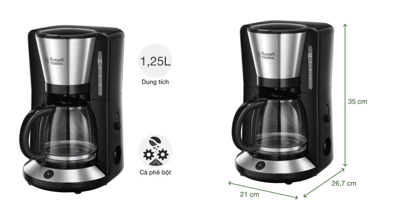 Máy pha cà phê bán tự động Russell Hobbs 24010-56 - Hàng chính hãng