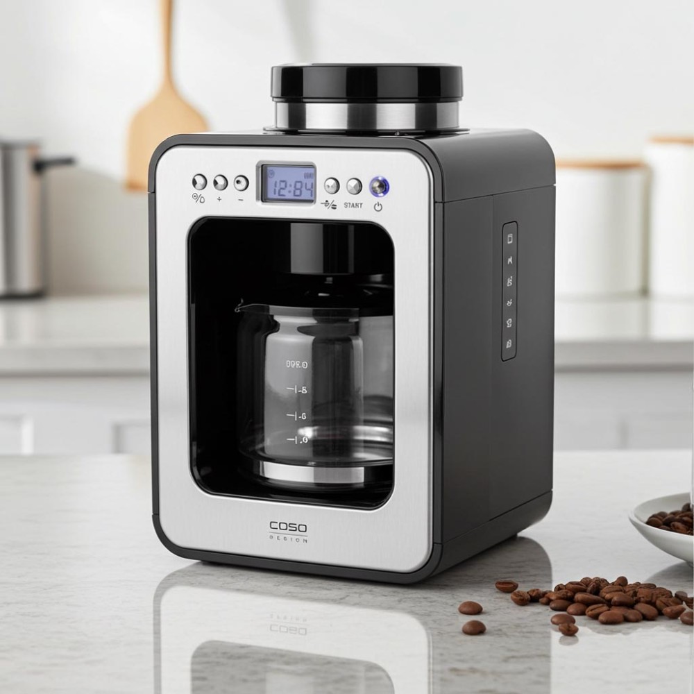 Máy pha cafe mini kèm xay Caso Coffee Compact Electronic - Hàng chính hãng