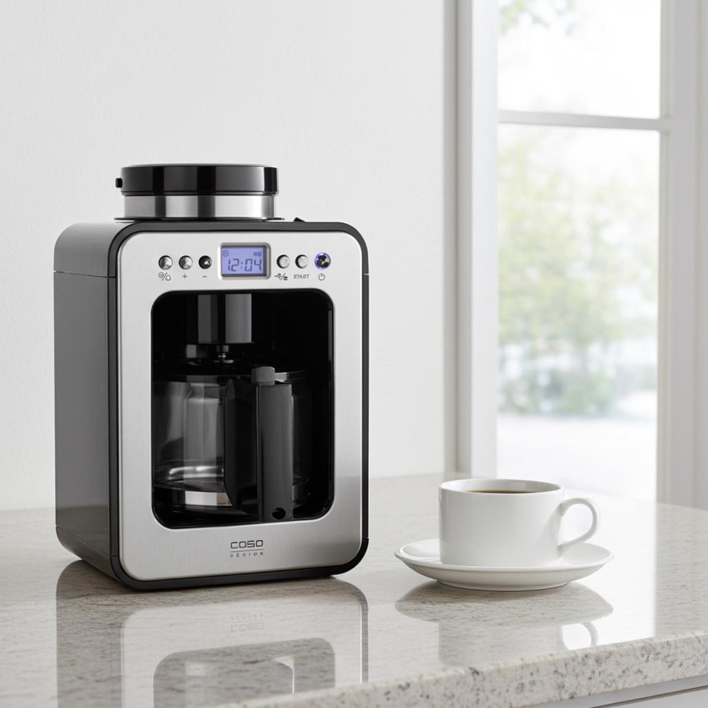 Máy pha cafe mini kèm xay Caso Coffee Compact Electronic - Hàng chính hãng