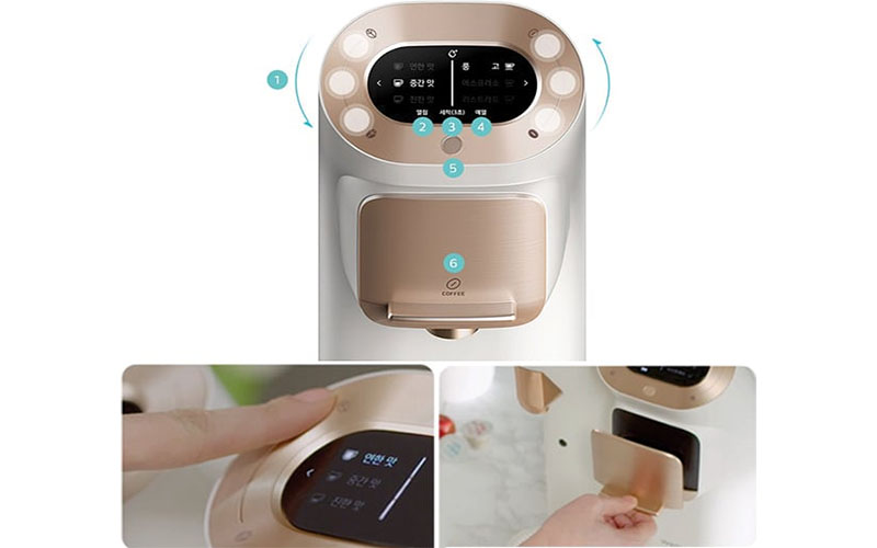 Bảng điều khiển của Máy pha trà cà phê viên nén Wells WN902ZWA