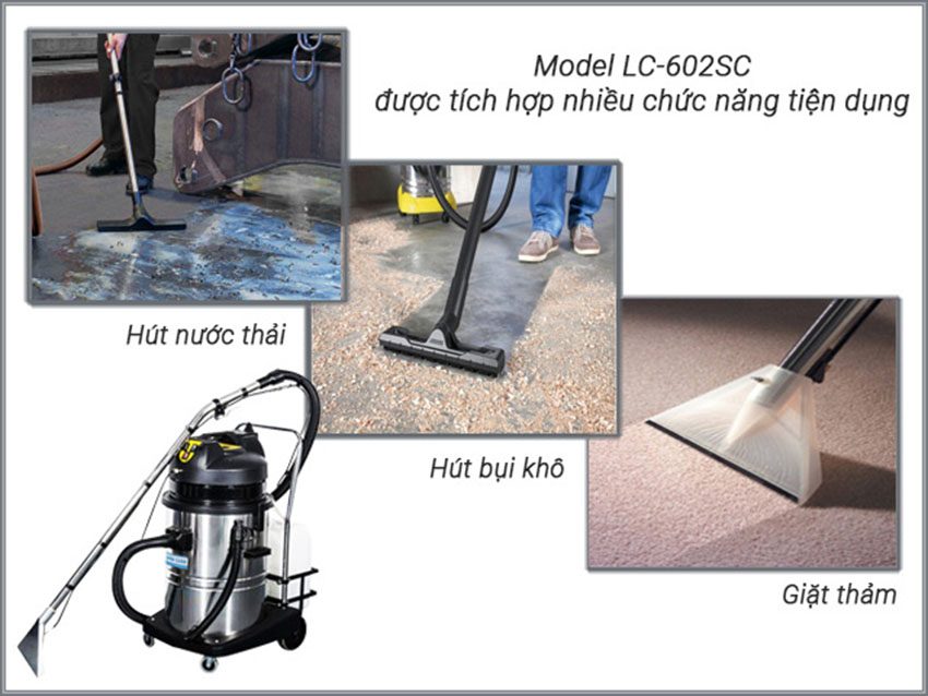 Máy phun hút giặt thảm Supper Clean LC-602SC - Hàng chính hãng