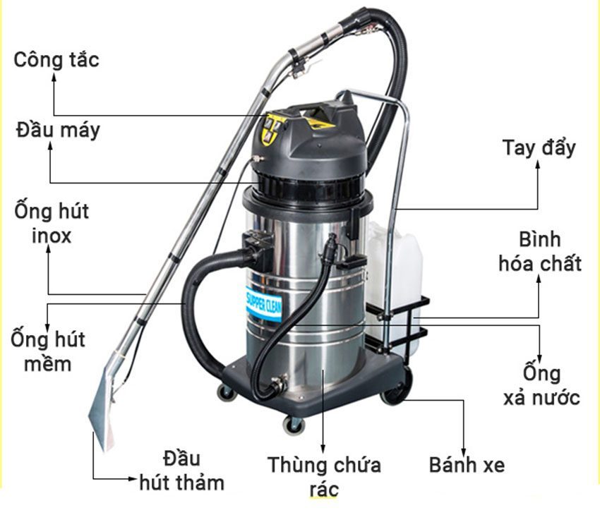 Máy phun hút giặt thảm Supper Clean LC-802SC - Hàng chính hãng