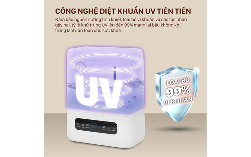 Máy phun sương tạo ẩm, xông tinh dầu Fujihome HM04EUV - Hàng chính hãng