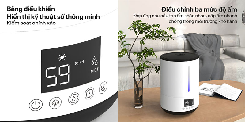 Máy phun sương tạo ẩm, xông tinh dầu Fujihome HM06E - Hàng chính hãng