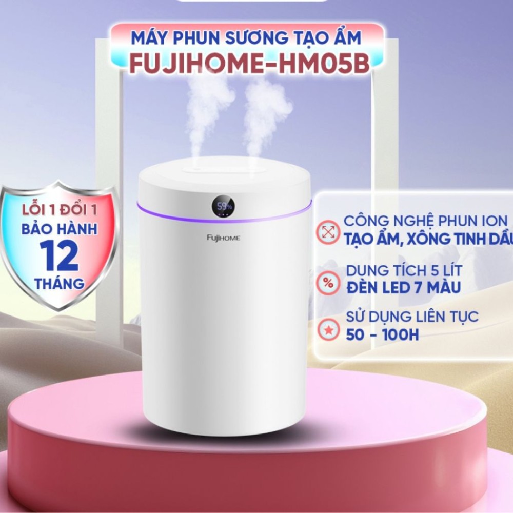 Máy phun sương tạo ẩm, xông tinh dầu Fujihome HM05B - Hàng chính hãng