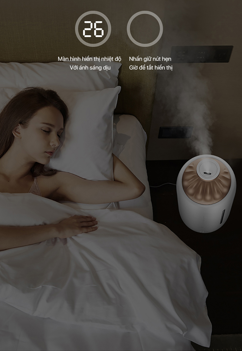 Máy phun sương tạo ẩm không khí Deerma F600 - Hàng chính hãng