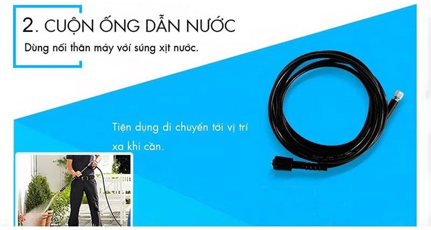 Ống dẫn nước của Máy phun xịt cao áp rửa xe Kachi MK73
