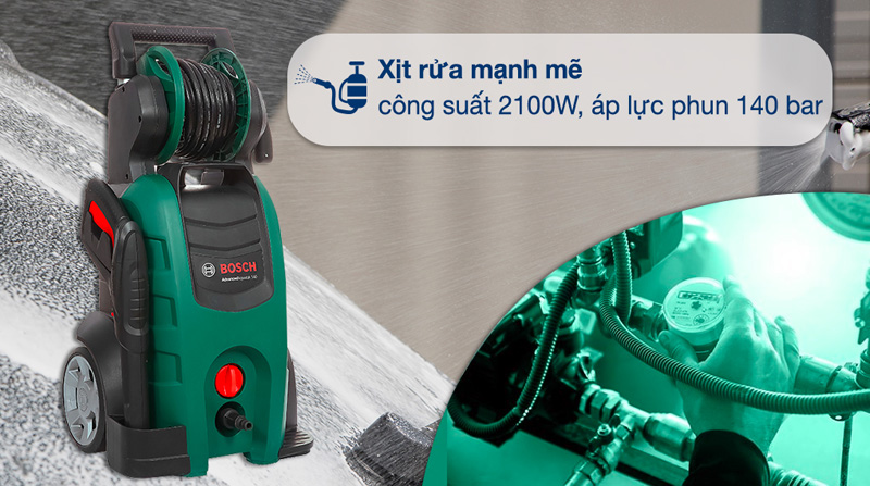 Máy phun xịt rửa áp lực cao Bosch (Aquatak) AQT-140 - Hàng chính hãng