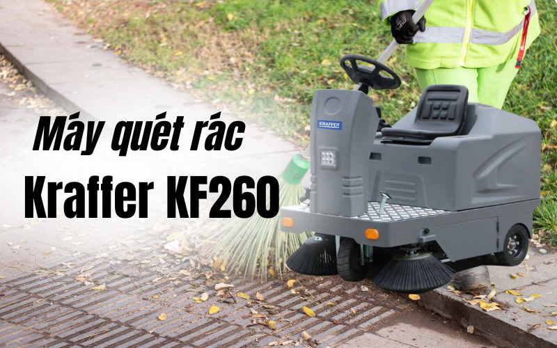 Máy quét rác ngồi lái Kraffer KF260 - Hàng chính hãng