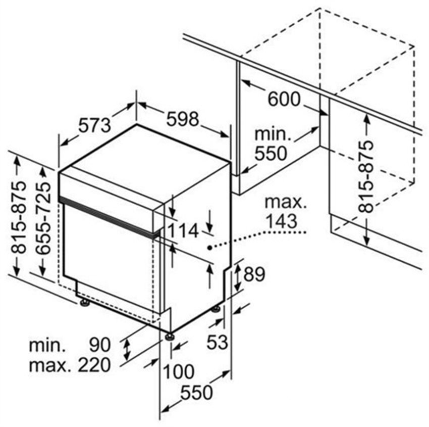 Máy rửa bát Bosch HMH SMI63N25EU - Hàng chính hãng