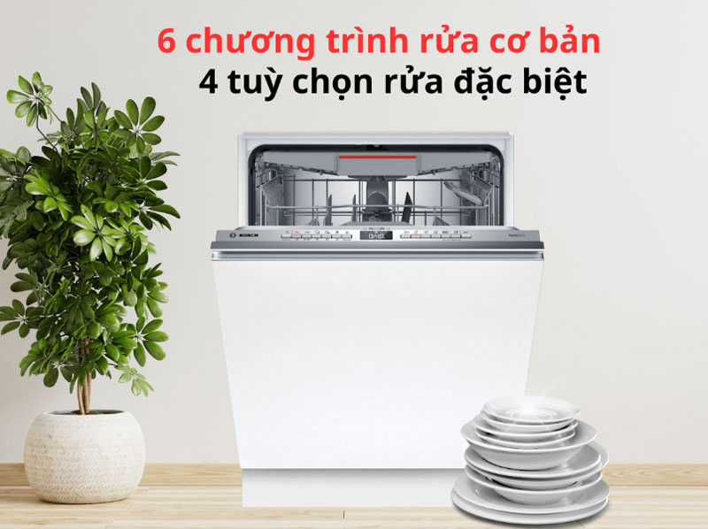 Máy rửa bát âm tủ Bosch SMV6YCX02E - Hàng chính hãng
