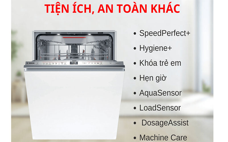 Máy rửa bát Bosch SMV6ZCX16E - Hàng chính hãng
