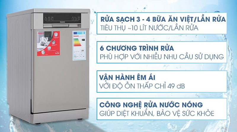Máy rửa bát độc lập Galanz W45A3A401M-0E1(SS) - Hàng chính hãng